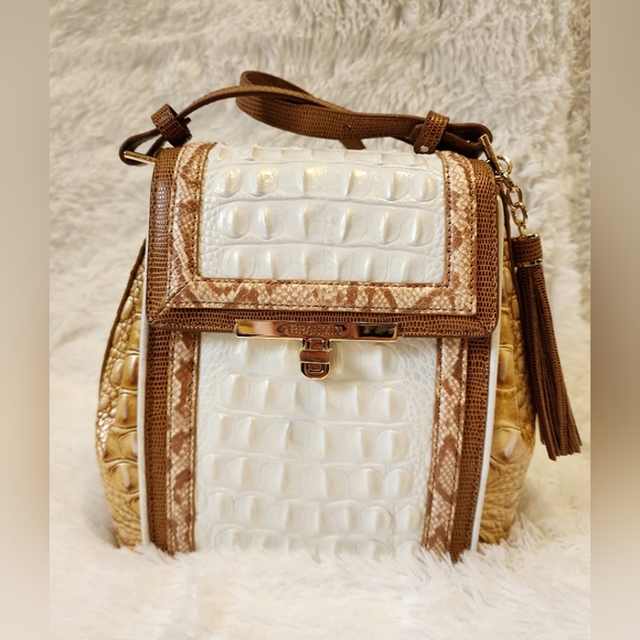 Brahmin Handbags - Brahmin Margo Crossbody Bag In Dune Alamosa